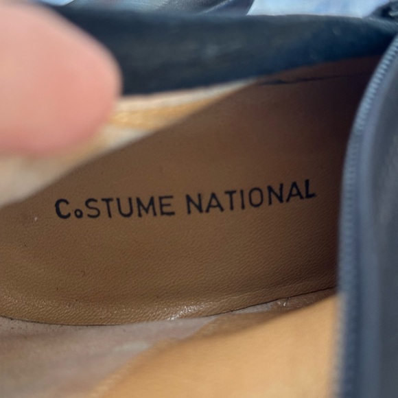 Rare 90s Vintage Costume National Soft Leather Square Toe Heeled Knee Boots 39 - Picture 8 of 8